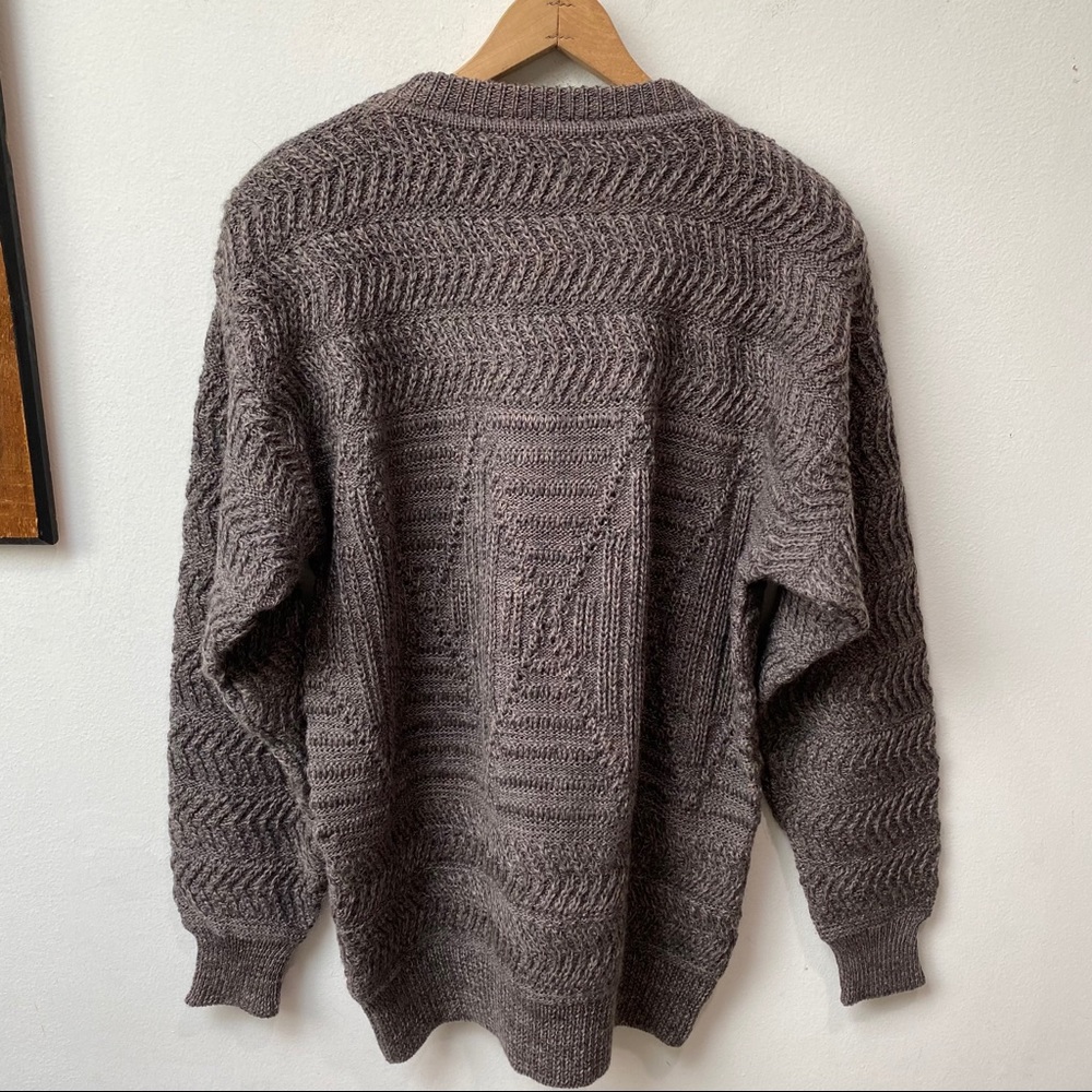 Vintage Pure New Wool Chunky Knit Sweater - Picture 12 of 14